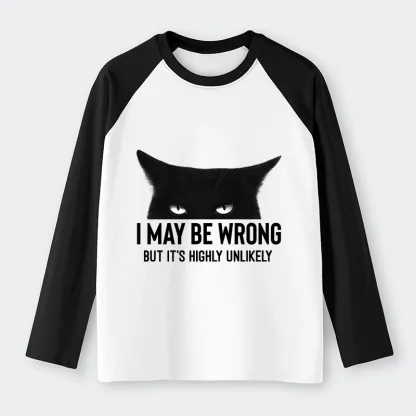 Tokyo-Tiger Cat Can Do No Wrong Raglan Long Sleeve T-shirt