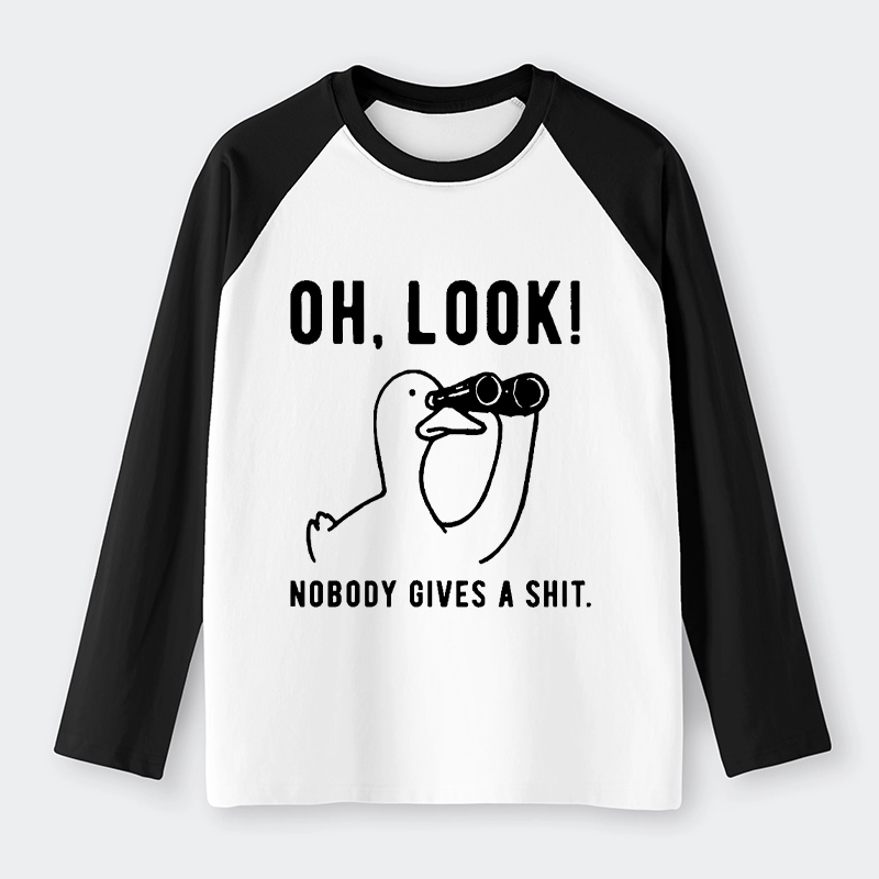 Tokyo-Tiger No One Cares About The Duck Raglan Long Sleeve T-shirt