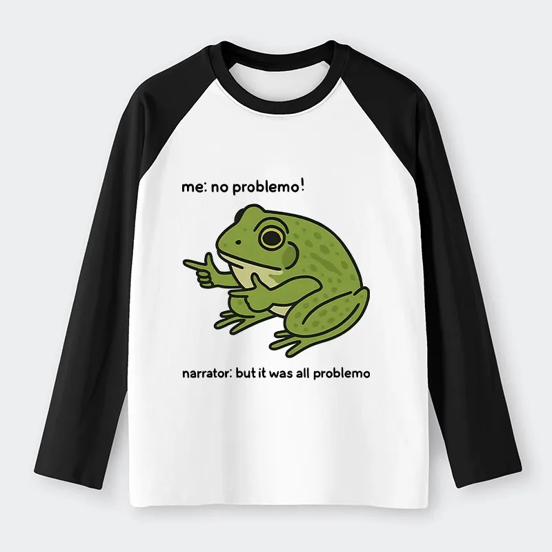 Tokyo-Tiger Stupid Frog Meme Raglan Long Sleeve T-shirt