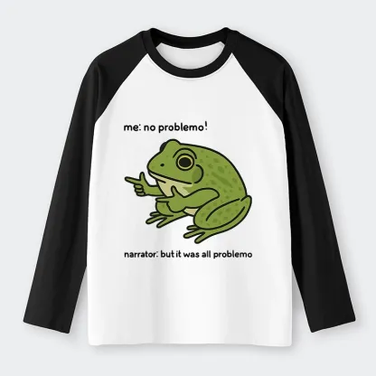 Tokyo-Tiger Stupid Frog Meme Raglan Long Sleeve T-shirt