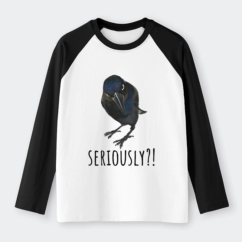 Tokyo-Tiger Raven's Question Raglan Long Sleeve T-shirt