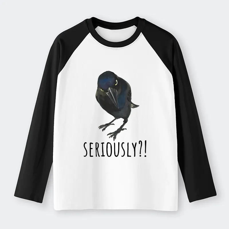 Tokyo-Tiger Raven's Question Raglan Long Sleeve T-shirt