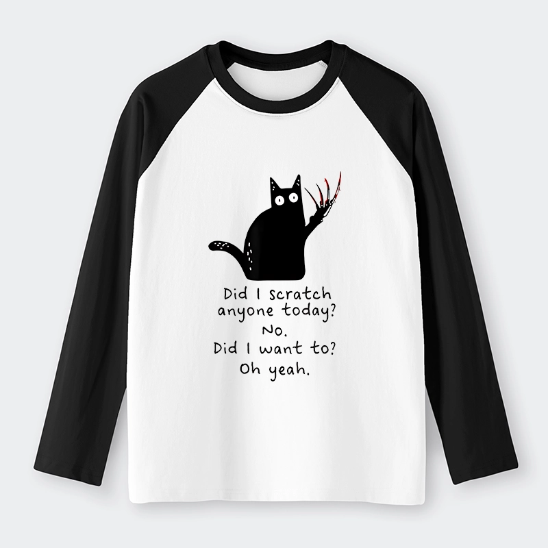 Tokyo-Tiger Cats With Sharp Claws Raglan Long Sleeve T-shirt