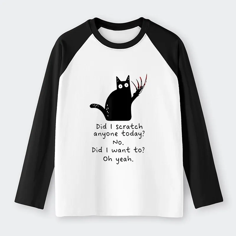 Tokyo-Tiger Cats With Sharp Claws Raglan Long Sleeve T-shirt