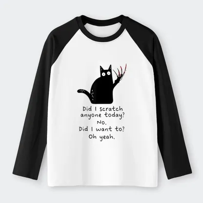 Tokyo-Tiger Cats With Sharp Claws Raglan Long Sleeve T-shirt