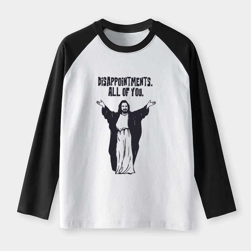 Tokyo-Tiger God Gives Disappointment Raglan Long Sleeve T-shirt