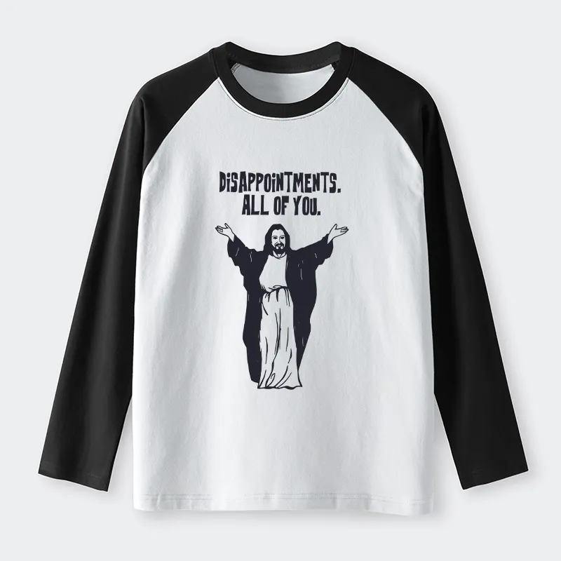 Tokyo-Tiger God Gives Disappointment Raglan Long Sleeve T-shirt