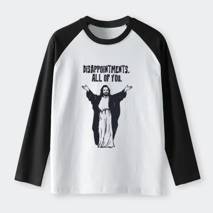 Tokyo-Tiger God Gives Disappointment Raglan Long Sleeve T-shirt