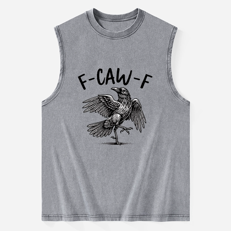 Tokyo-Tiger Crow's Cry Funny Washed Tank