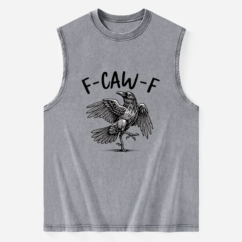 Tokyo-Tiger Crow's Cry Funny Washed Tank