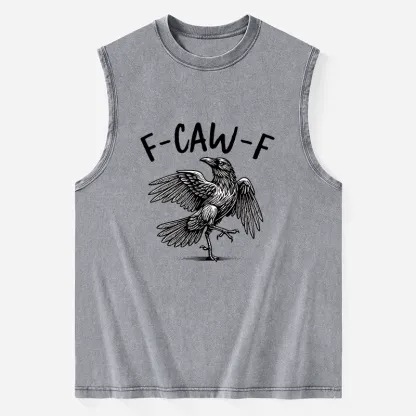 Tokyo-Tiger Crow's Cry Funny Washed Tank