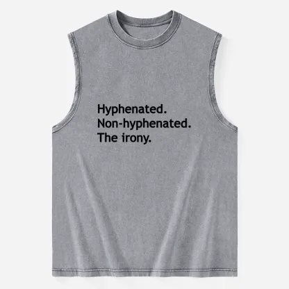 Tokyo-Tiger Hyphenated Funny Washed Tank