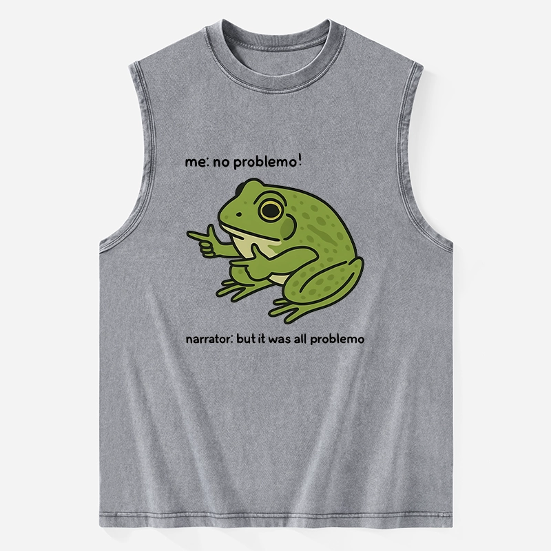 Tokyo-Tiger Stupid Frog Meme Washed Tank