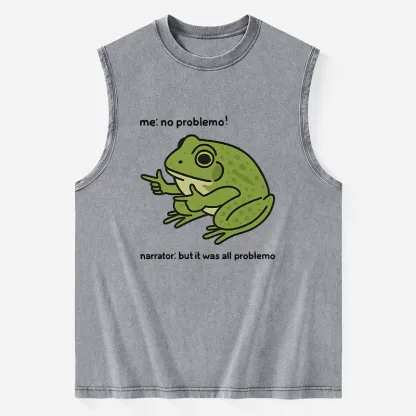 Tokyo-Tiger Stupid Frog Meme Washed Tank