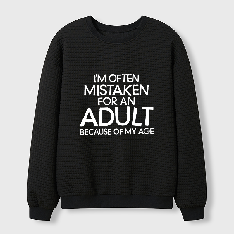 Tokyo-Tiger Old In Age But Young At Heart Waffle Sweatshirt