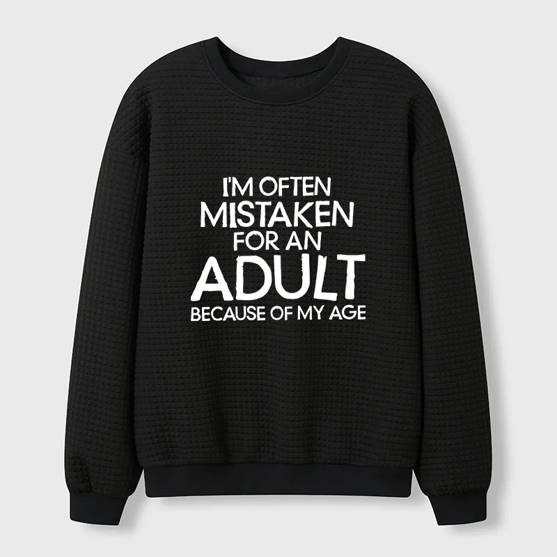 Tokyo-Tiger Old In Age But Young At Heart Waffle Sweatshirt