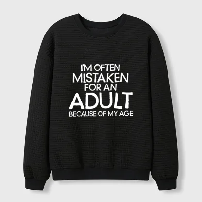 Tokyo-Tiger Old In Age But Young At Heart Waffle Sweatshirt