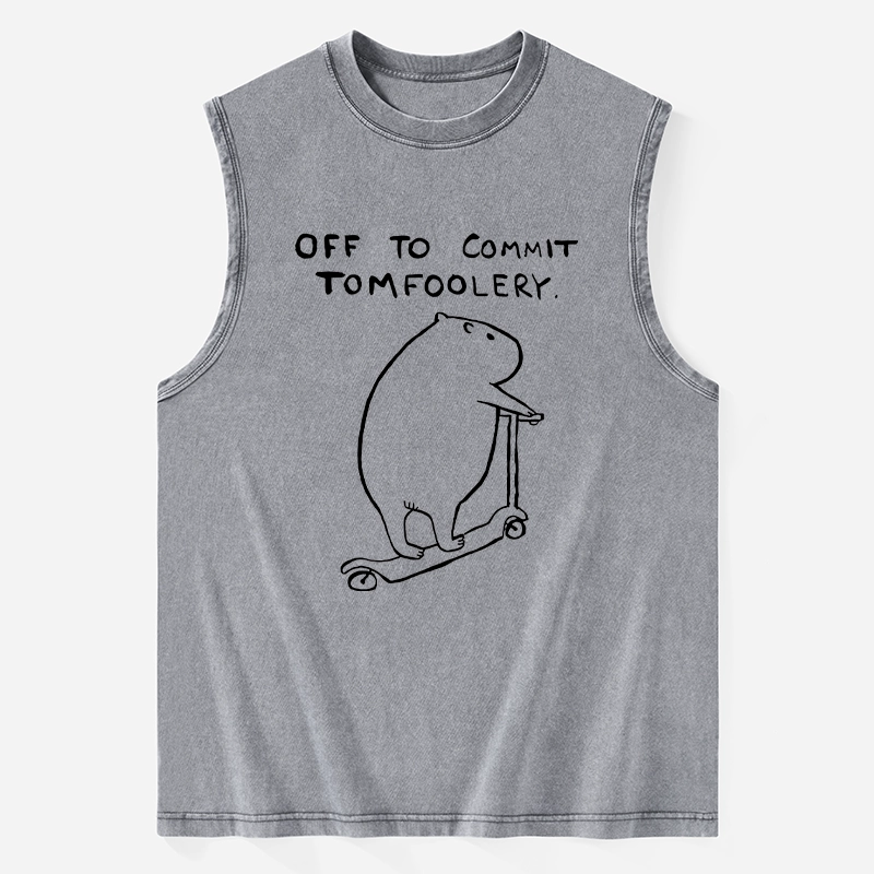 Tokyo-Tiger Capybara Is Ready To Do Something Bad Washed Tank