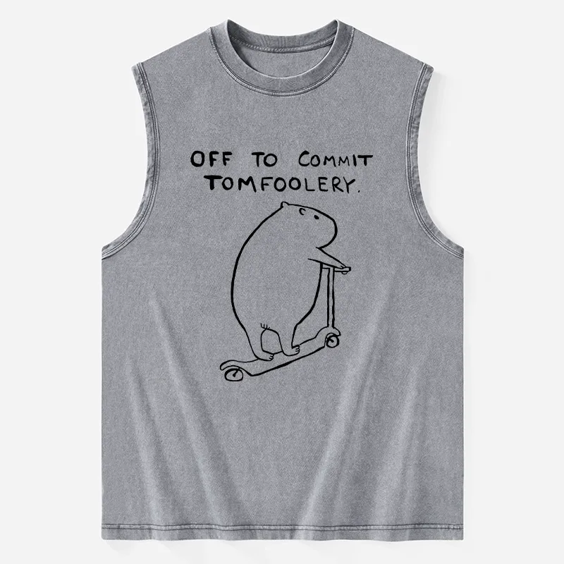 Tokyo-Tiger Capybara Is Ready To Do Something Bad Washed Tank