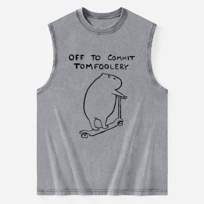 Tokyo-Tiger Capybara Is Ready To Do Something Bad Washed Tank