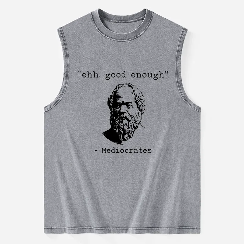 Tokyo-Tiger Mediocrates Meme Washed Tank