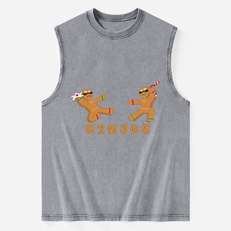 Tokyo-Tiger Gingerbread Ninja Washed Tank