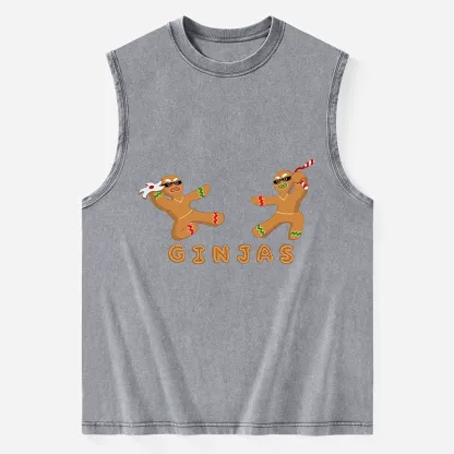Tokyo-Tiger Gingerbread Ninja Washed Tank