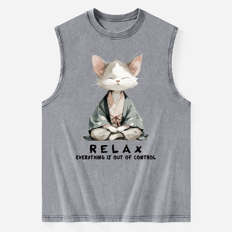 Tokyo-Tiger Zen Cat Relaxation，Everything's Out Of Control Washed Tank