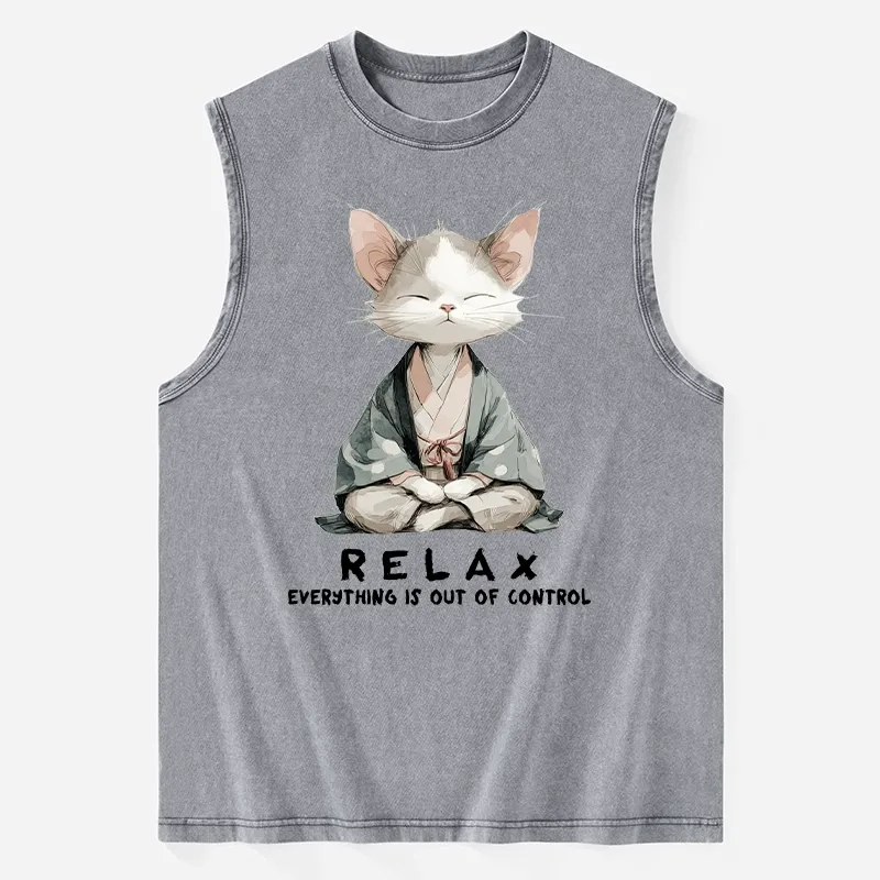 Tokyo-Tiger Zen Cat Relaxation，Everything's Out Of Control Washed Tank