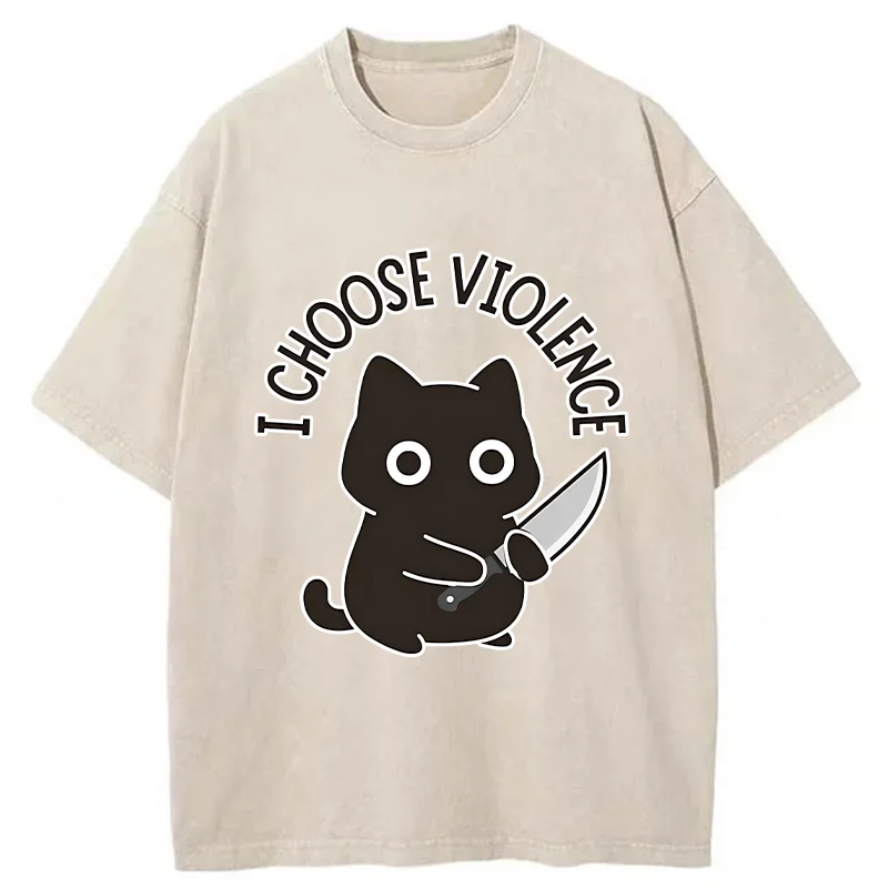 Tokyo-Tiger Threat Of The Black Cat Washed T-Shirt