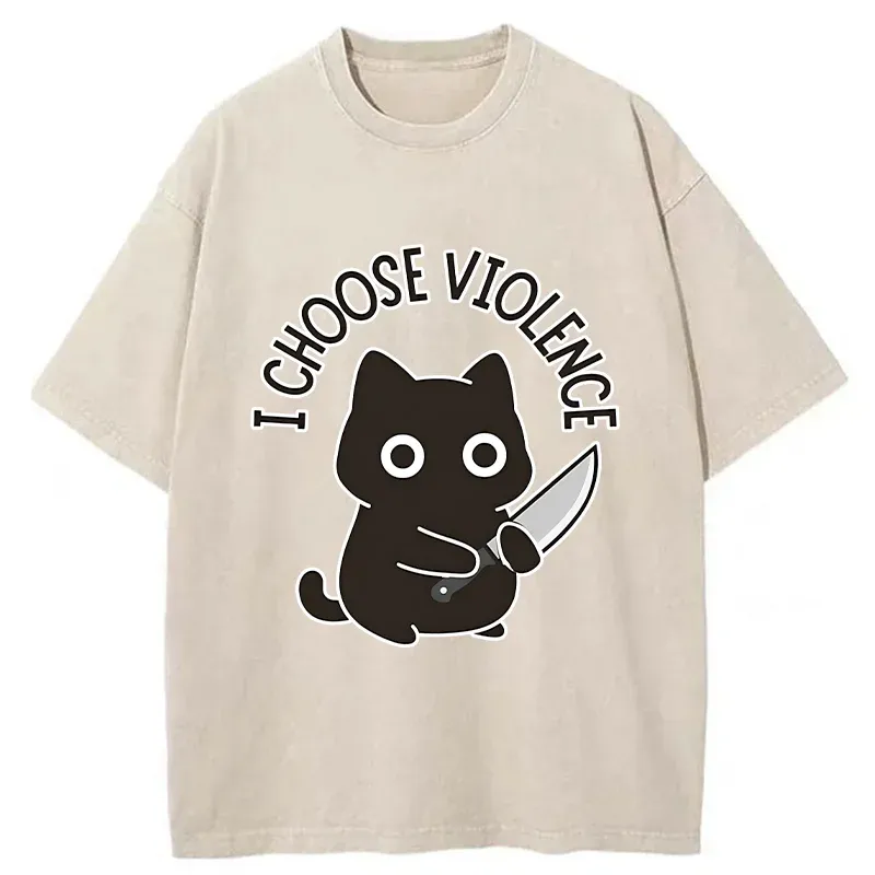 Tokyo-Tiger Threat Of The Black Cat Washed T-Shirt