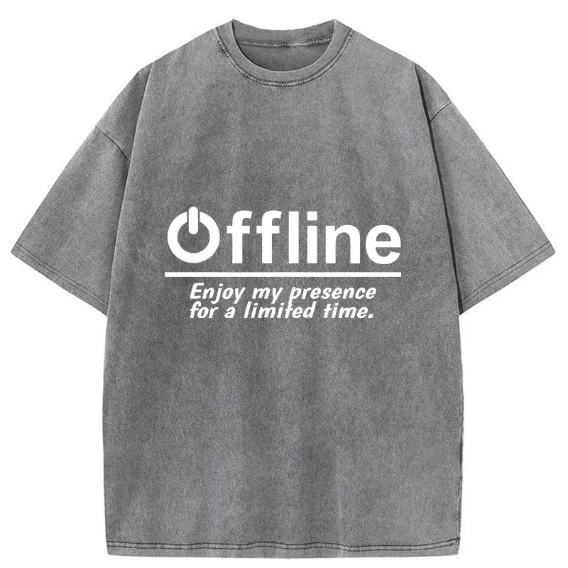 Tokyo-Tiger Offline Gamer Washed T-Shirt