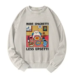 Image of Tokyo-Tiger More Spaghetti Less Upsetti Washed Sweatshirt