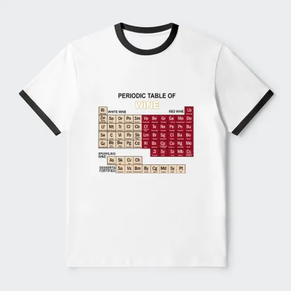 Tokyo-Tiger Table of Elements of Wine Trim T-Shirt