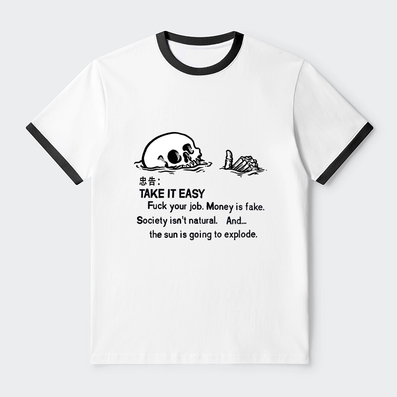 Tokyo-Tiger Skeleton Ridicule Trim T-Shirt