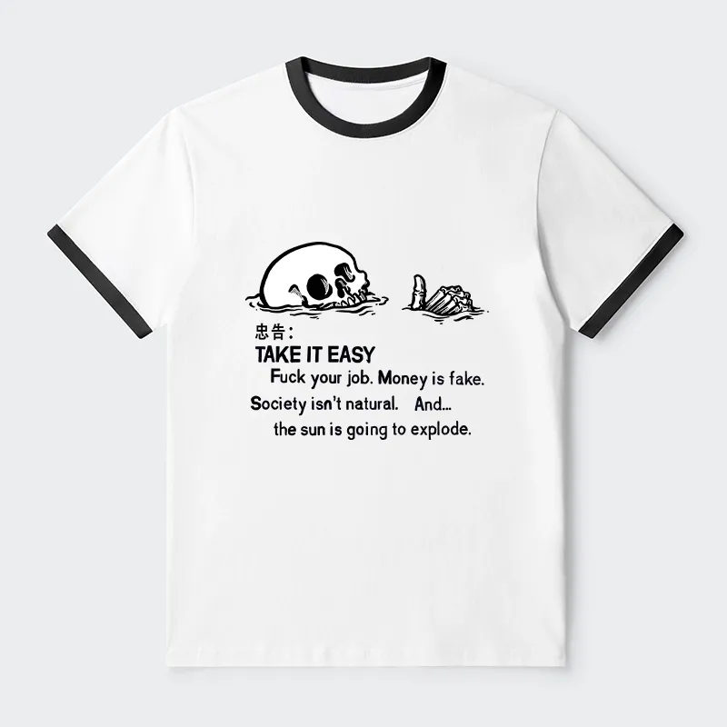 Tokyo-Tiger Skeleton Ridicule Trim T-Shirt