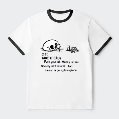 Tokyo-Tiger Skeleton Ridicule Trim T-Shirt