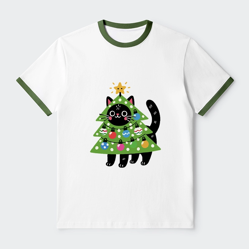 Tokyo-Tiger Christmas Tree Cat Trim T-Shirt