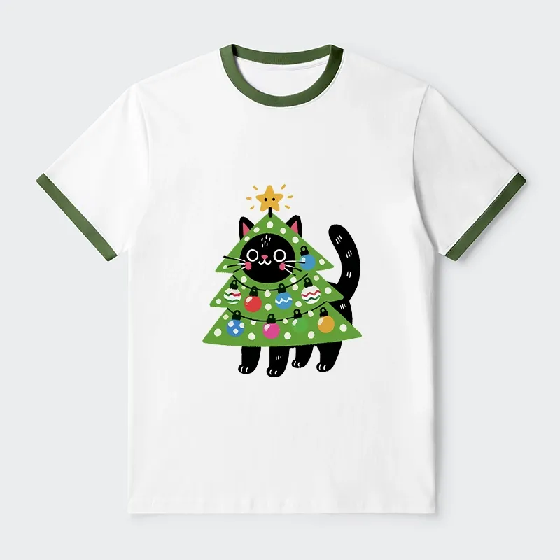 Tokyo-Tiger Christmas Tree Cat Trim T-Shirt