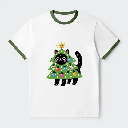Tokyo-Tiger Christmas Tree Cat Trim T-Shirt