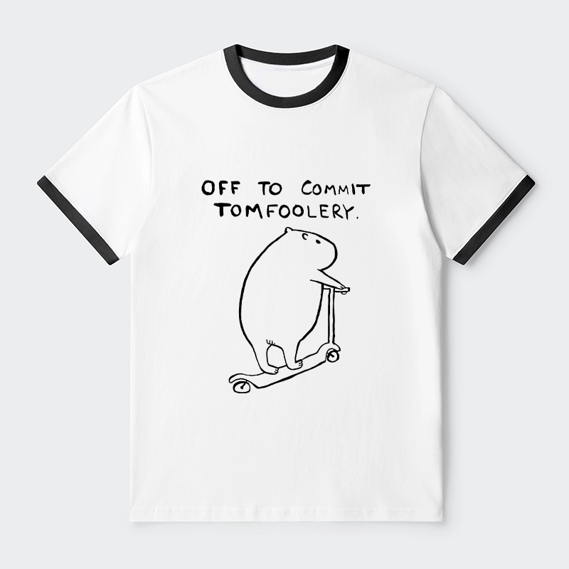 Tokyo-Tiger Capybara Is Ready To Do Something Bad Trim T-Shirt