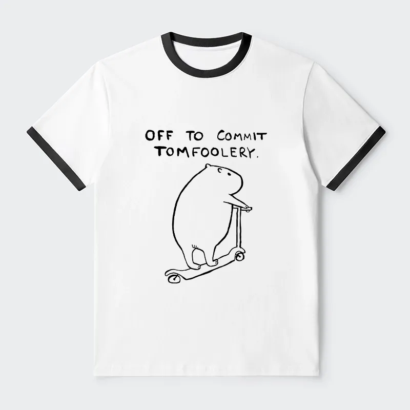 Tokyo-Tiger Capybara Is Ready To Do Something Bad Trim T-Shirt