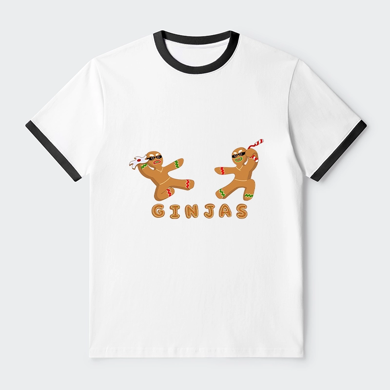 Tokyo-Tiger Gingerbread Ninja Trim T-Shirt