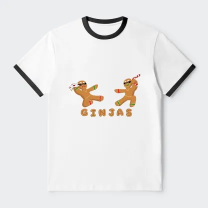 Tokyo-Tiger Gingerbread Ninja Trim T-Shirt