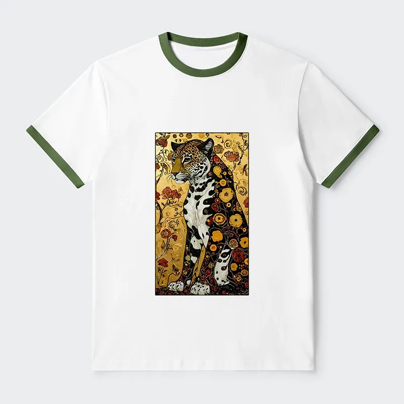 Tokyo-Tiger Magnificent Leopard Trim T-Shirt