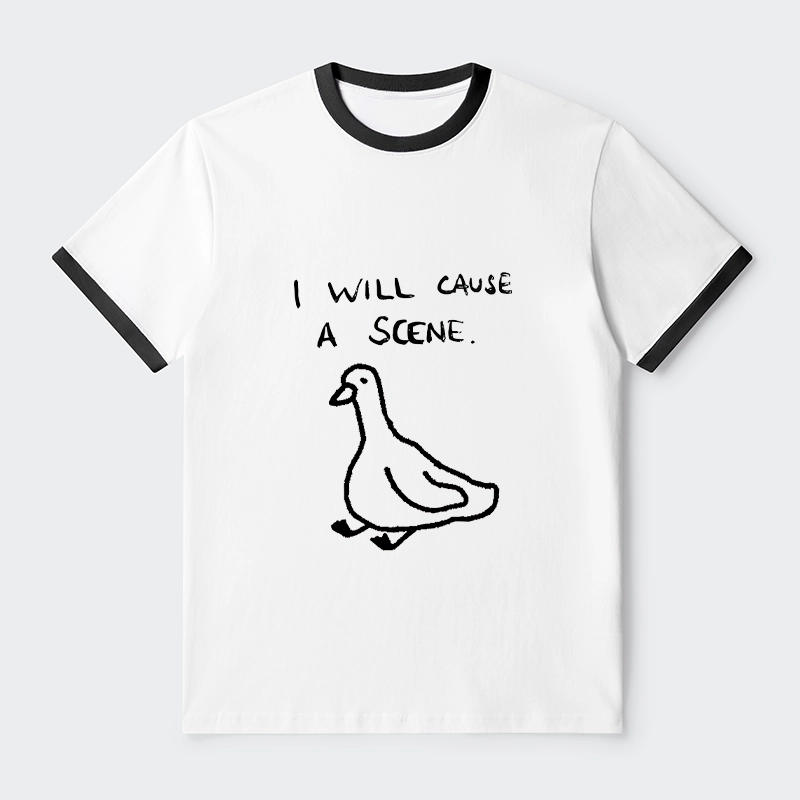 Tokyo-Tiger Stupid Goose Funny Japan Retro Trim T-Shirt