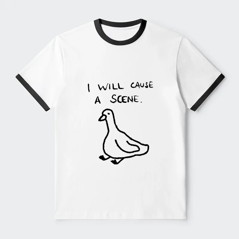 Tokyo-Tiger Stupid Goose Funny Japan Retro Trim T-Shirt