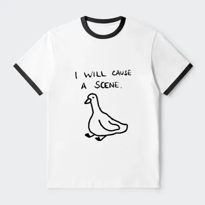 Tokyo-Tiger Stupid Goose Funny Japan Retro Trim T-Shirt