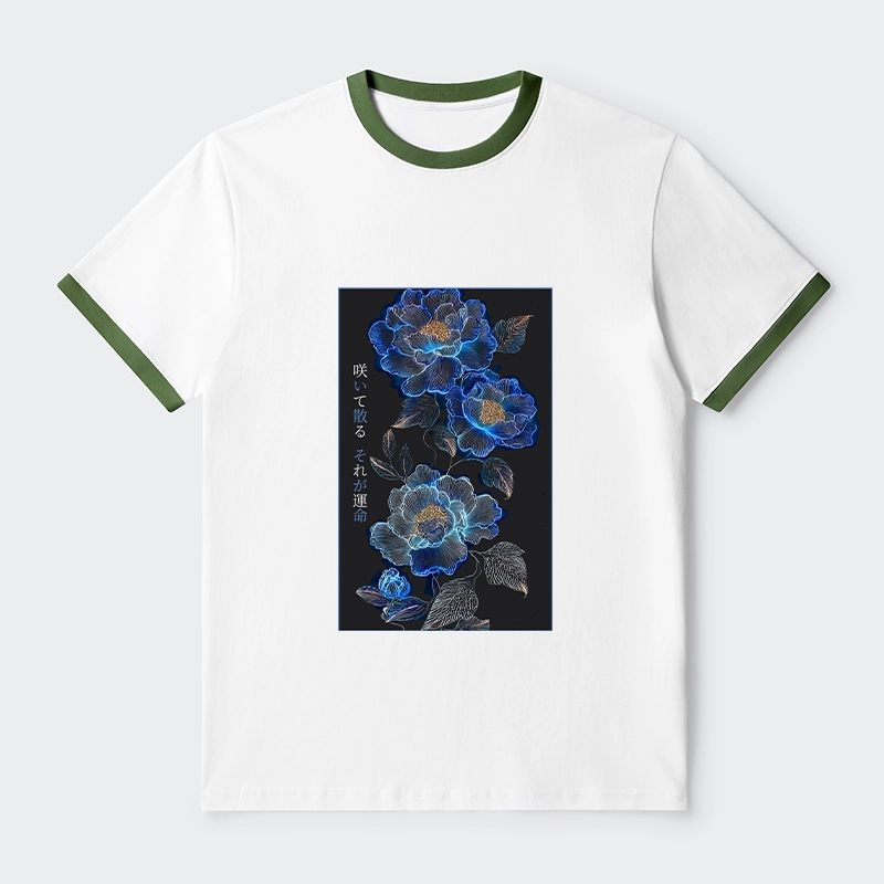 Tokyo-Tiger The Sea Of Flowers In The Darkness Trim T-Shirt
