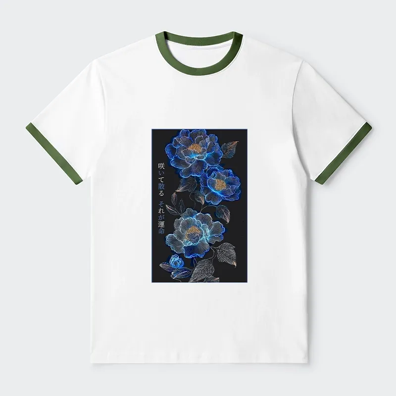 Tokyo-Tiger The Sea Of Flowers In The Darkness Trim T-Shirt